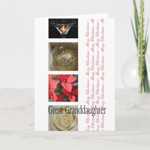 Grande petite fille Joyeuse carte de Noël