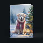 Grande Pyrénées Chien Carte de voeux de Noël<br><div class="desc">Vivez un tourbillon de vacances amusant avec ce chien de Noël de conception ludique! Plein d'énergie festive,  il capture la joie de la saison avec un thème fantasque et chaleureux,  parfait pour répandre la joie.</div>