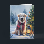 Grande Pyrénées Chien Carte de voeux de Noël<br><div class="desc">Vivez un tourbillon de vacances amusant avec ce chien de Noël de conception ludique! Plein d'énergie festive,  il capture la joie de la saison avec un thème fantasque et chaleureux,  parfait pour répandre la joie.</div>