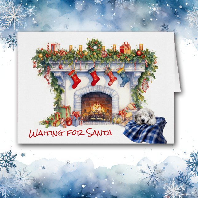 Grande Pyrénées Puppy Fireplace Père Noël (Créateur téléchargé)