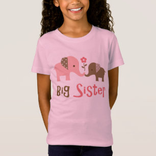 Grande soeur - T-shirts d'éléphant de mod pour d