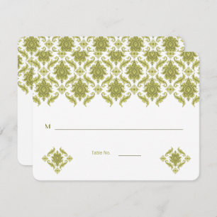 Grande Taille Mariage damassé Table Place Cartes