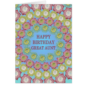 Grande Tante Anniversaire Crochet Fleurs