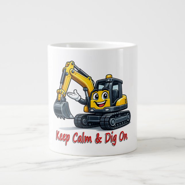 Grande Tasse 0499AC20A1  Happy Forklift Cartoon Mascot (Devant)