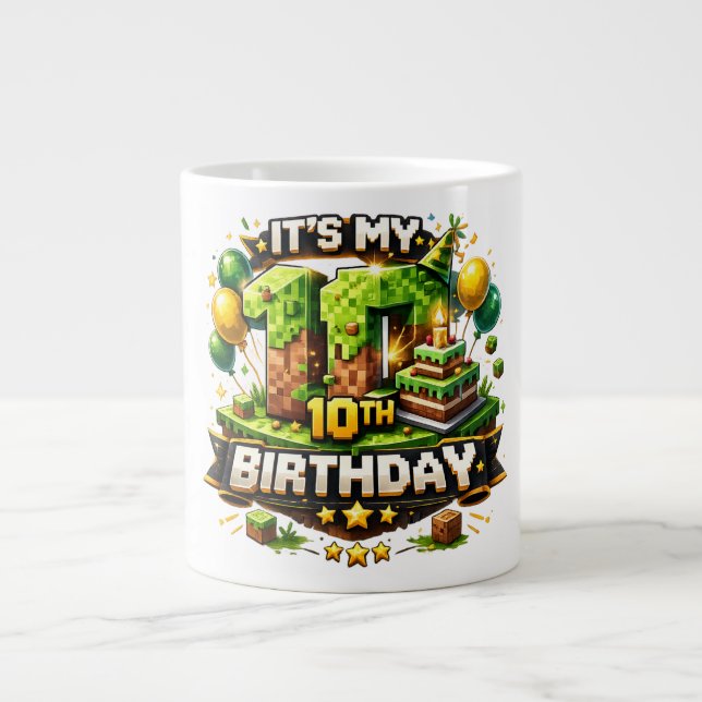 Grande Tasse 10th Birthday Pixel (Devant)