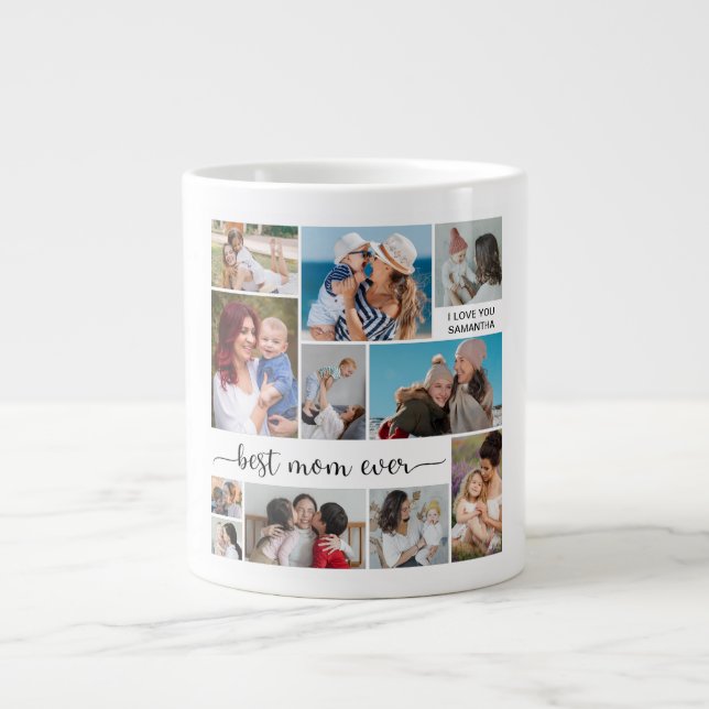 Grande Tasse 11 Photo Collage Meilleure Maman Jamais (Devant)