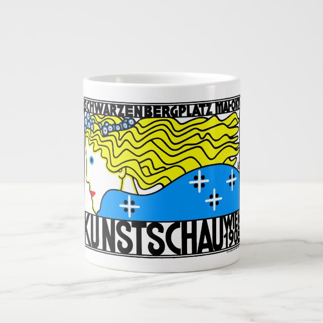 Grande Tasse 1908 Vienne Art Nouveau Salon Art Nouveau Maiden (Devant)