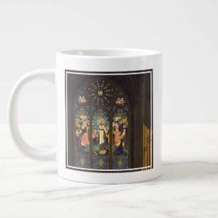 Grande Tasse 1923 Affiche D'Une Église Avec Fenêtre En Verre Ti