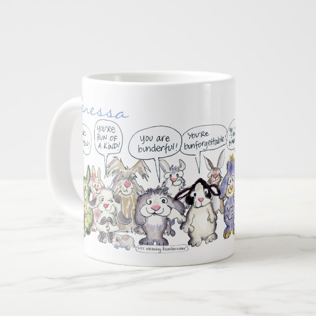Grande Tasse 19 lapins lapins de lapin de caricatures jumbo (Devant gauche)