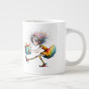 Grande Tasse * 1 Colorée Fille de Noël Fantaisiste Cadeau AP9