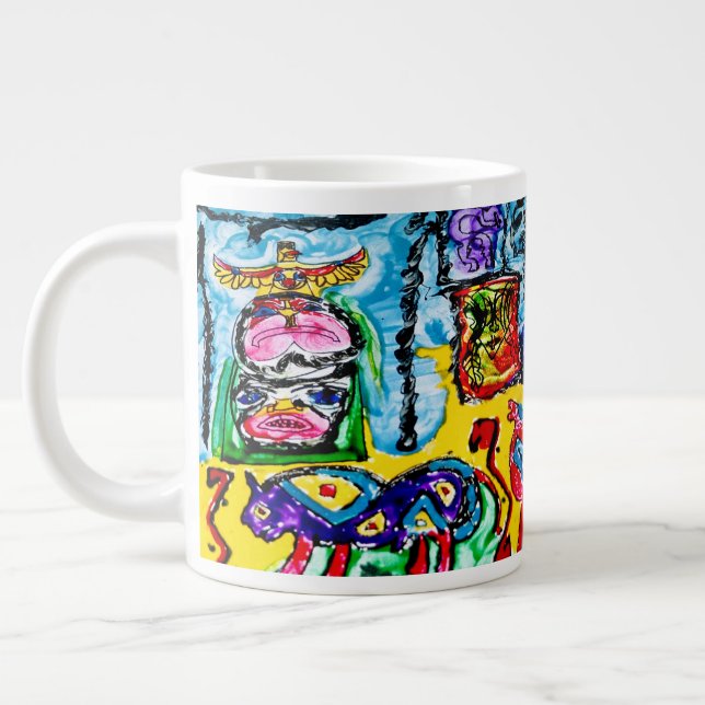 GRANDE TASSE 20 OZ—BUFFALO ABSTRAIT À VIDE (Gauche)
