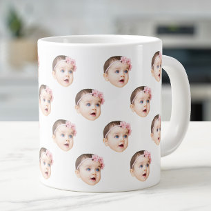 Grande Tasse 20 Oz Jumbo Cute Baby Face Photo Spécialité