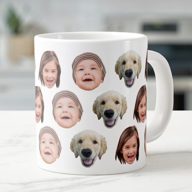 Grande Tasse 20 Oz Jumbo Famille Face 3 Photos Spécialité (Créateur téléchargé)