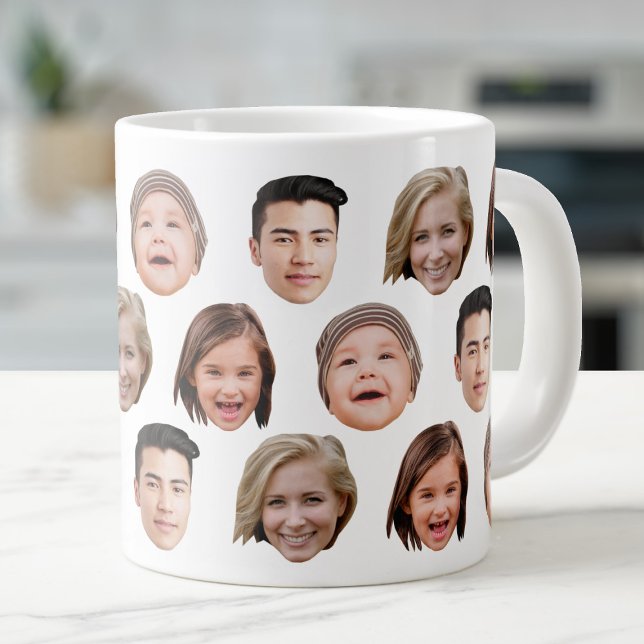 Grande Tasse 20 Oz Jumbo Famille Face 4 Photos Spécialité (Créateur téléchargé)