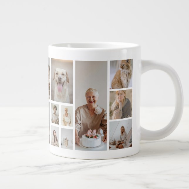 Grande Tasse 21 Photo Collage Famille Personnalisée (Droite)