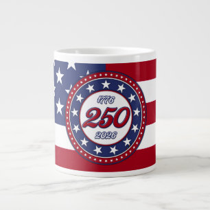Grande Tasse 250e anniversaire d'Amérique avec le drapeau des É