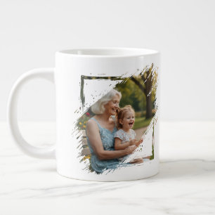 Grande Tasse 2 modèle de cadre de gribouillage de photo personn