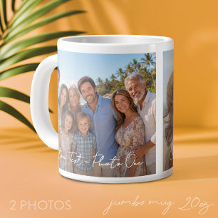 Grande Tasse 2 Photos et superposition de texte de script minim