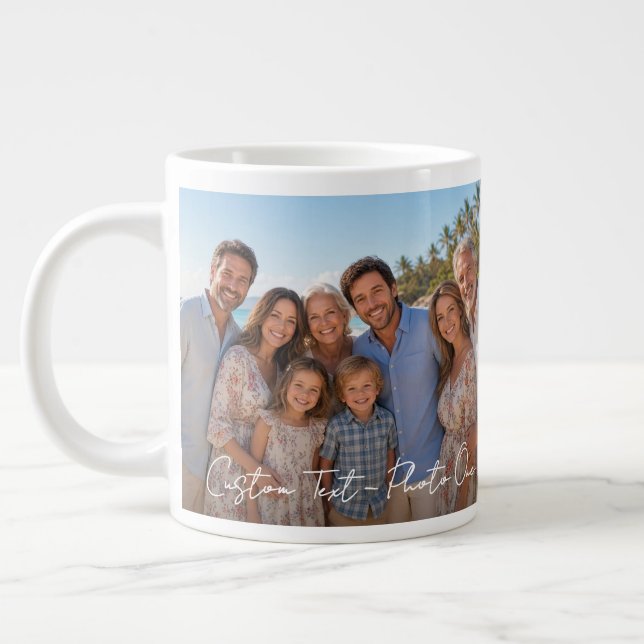 Grande Tasse 2 Photos et superposition de texte de script minim (Gauche)