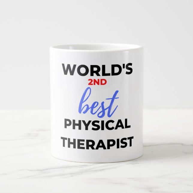 Grande Tasse 2e meilleur physiothérapeute au monde 2 (Devant)