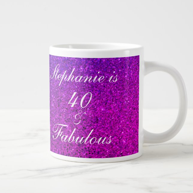 Grande Tasse 40 Et Fabulous Anniversaire Parties scintillant Pi (Droite)
