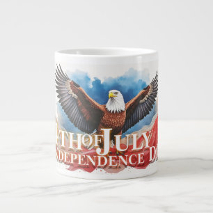 Grande Tasse 4 juillet Aigle – Conception d'art patriotique