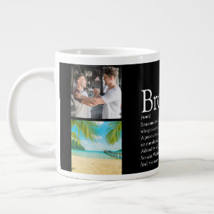 Grande Tasse 4 Photo Collage Cool Meilleur jamais Brother Défin
