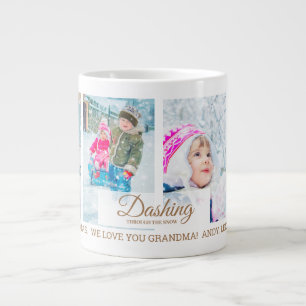 Grande Tasse 4 Photo Dashing Through Snow Christmas Grand-paren