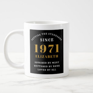 Grande Tasse 50e anniversaire 1971 Black Gold pour sa personnal