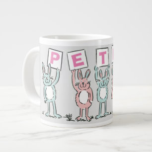 Grande Tasse 5 Nom De Lettre Avec Lapins Amusants