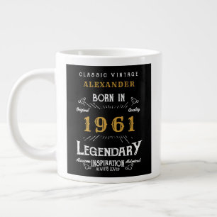 Grande Tasse 60e anniversaire 60 ans Né en 1961 Légende