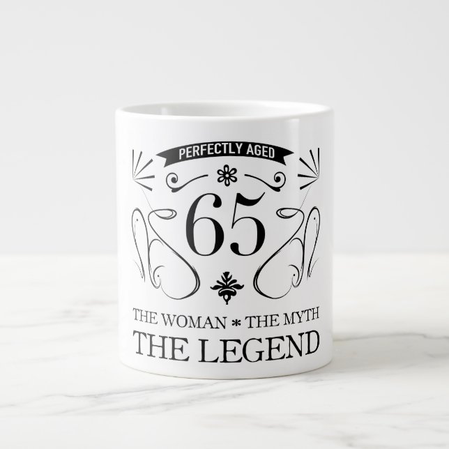 Grande Tasse 65e anniversaire pour les femmes (Devant)