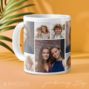 Grande Tasse 6 Collage Photo - Même collage sur les deux côtés