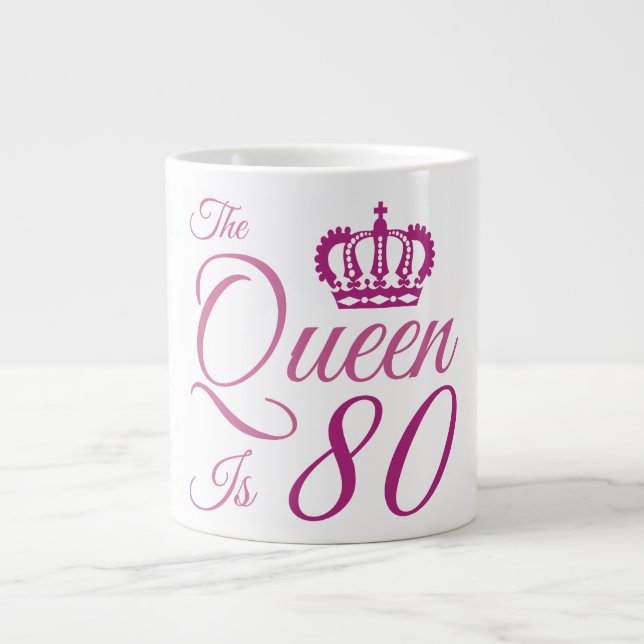 Grande Tasse 80e Birthday Queen (Devant)