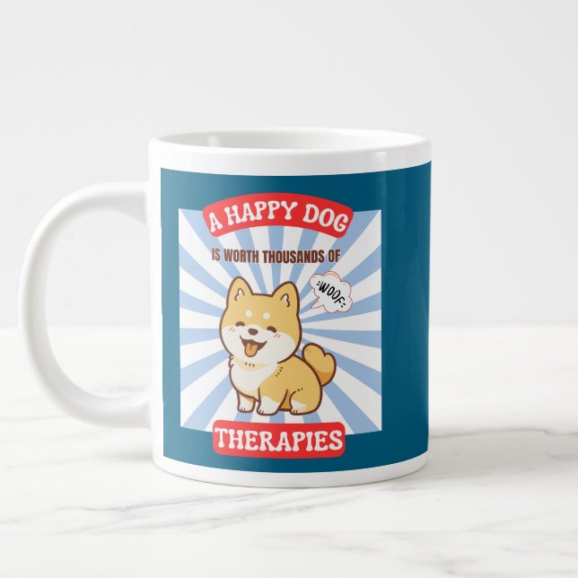 Grande Tasse A Happy Dog Shiba cute dog (Gauche)