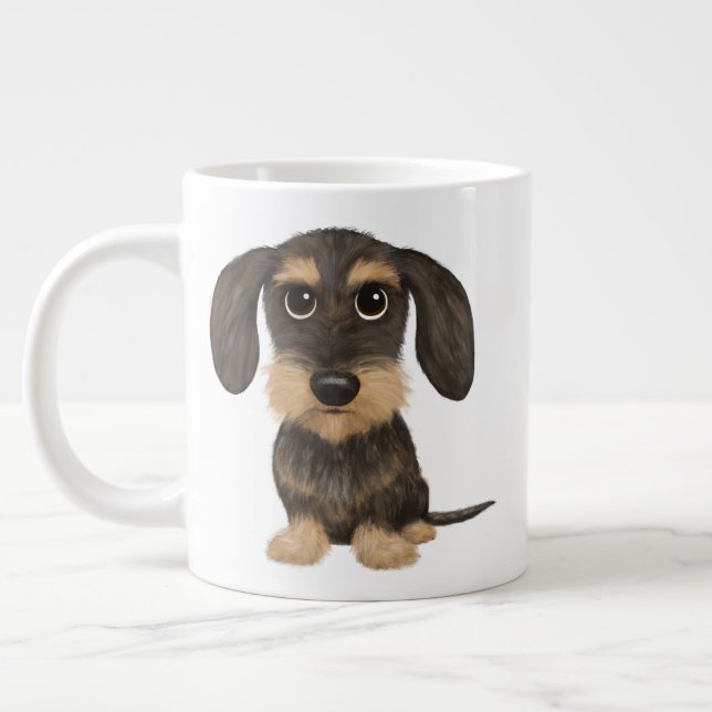 Grande Tasse À poils durs Dachshund | Teckel de chien de carica (Gauche)