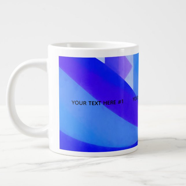 Grande Tasse Abrégation géométrique de la vague bleue (Gauche)