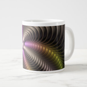 Grande Tasse Abstrait brillant Trippy coloré 3D Fractal Art