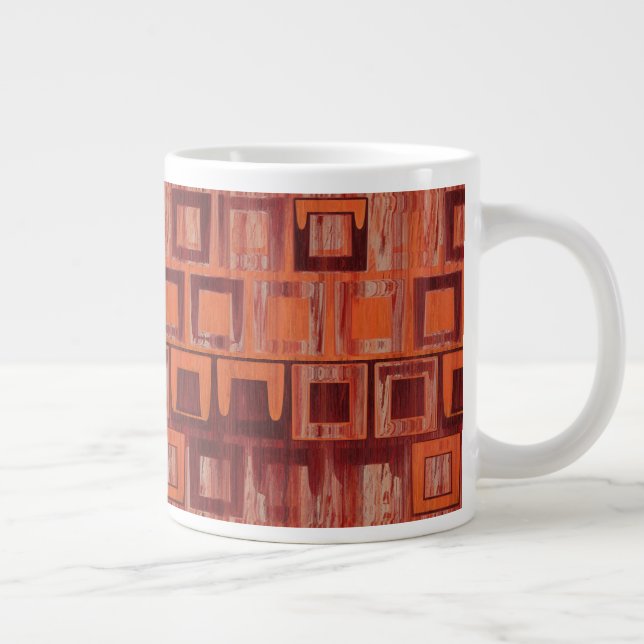 Grande Tasse abstrait rouge et orange (Droite)