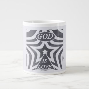 Grande Tasse Achempong Dieu Est Amour Étoile Bleu & Gris - Surd
