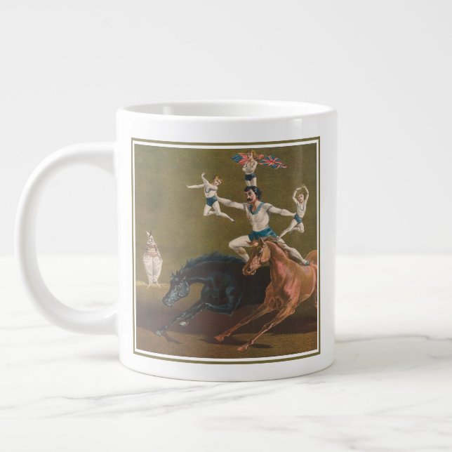 Grande Tasse acrobates à cheval. (Gauche)