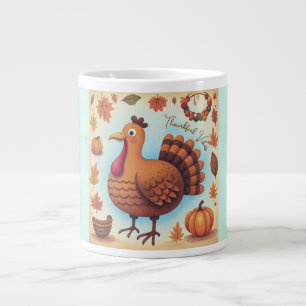 Grande Tasse Action de grâce,Vibrations de gratitude,Dinde mign