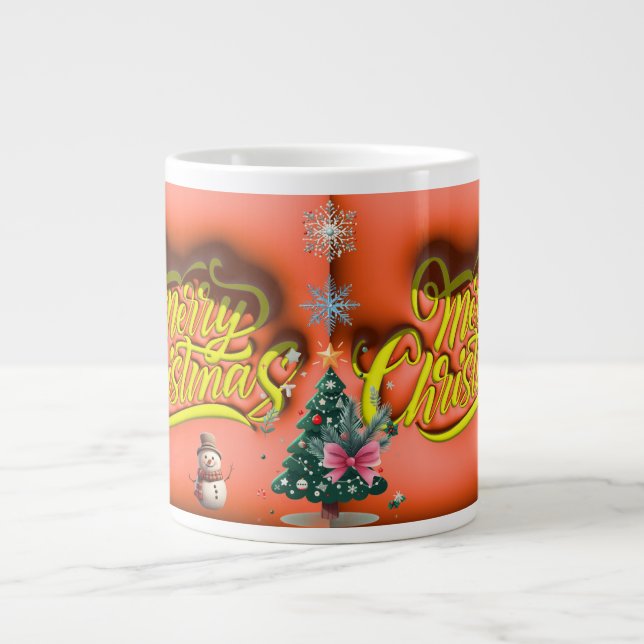 Grande Tasse AD 024 - graphique numérique de Noël joyeux Noël (Devant)