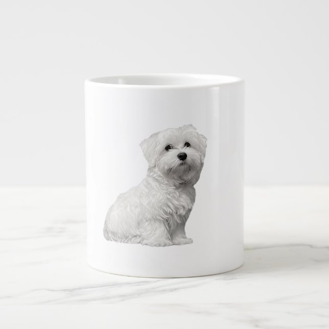 Grande Tasse Adorable Chiot Maltese Lili (Devant)