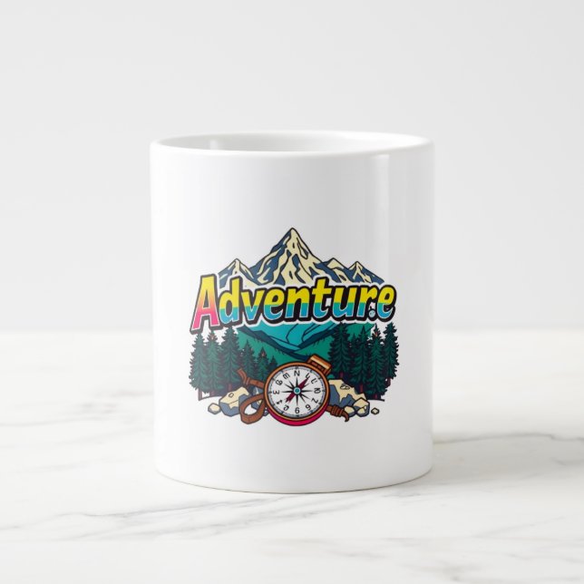 Grande Tasse Adventure Mountain – Outdoor Hiking Nature Design  (Devant)
