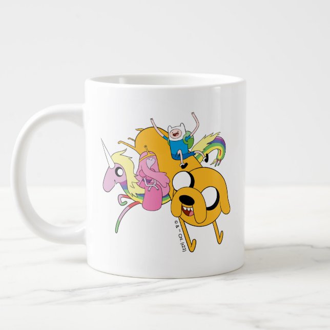 Grande Tasse Adventure Time | Lady, Bubblegum, Finn, & Jake (Gauche)