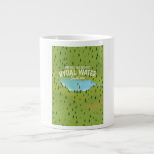 Grande Tasse Affiche de carte de Rydal Water Cumbria
