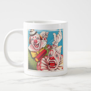 Grande Tasse Affiche De Cirque Montrant Les Visages Clown Et Cr