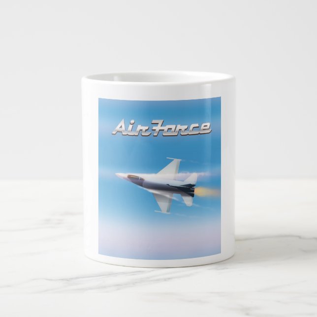 Grande Tasse Affiche de jet de l'armée de l'air (Devant)