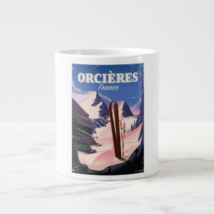 Grande Tasse Affiche de ski ORCIÈRES france
